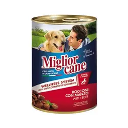 لوازم سگ برند زوو ( ZOO ) کنسرو سگ گوشت گاو Miglior Cane بالغ 405 گرم 24 عدد – کدمحصول 296931