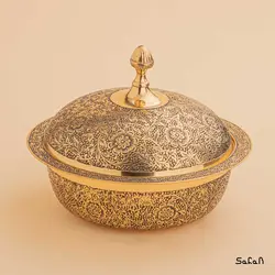 شکلات خوری برنجی آنتیک مدل یاسمن