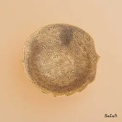 آجیل خوری برنجی آنتیک مدل نرگس