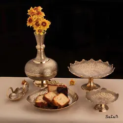 ست پذیرایی برنجی طلایی کد 015