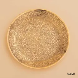 بشقاب برنجی دیوارکوب هندی مدل شیوا