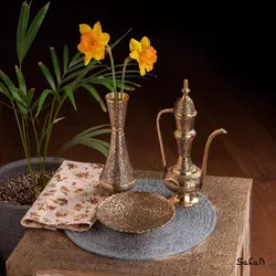 ست پذیرایی برنجی طلایی کد 042