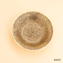 شیرینی خوری کوچک برنجی آنتیک مدل مینا