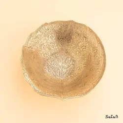 آجیل خوری برنجی آنتیک مدل برگ