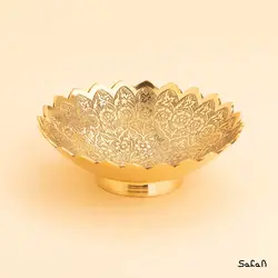 کاسه برنجی طلایی مدل بنفشه