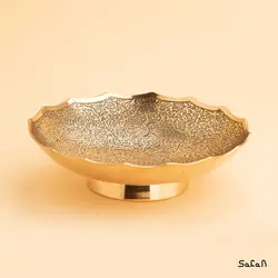 شیرینی خوری برنجی طلایی مدل ارغوان