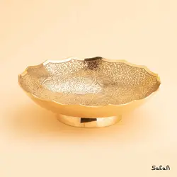 شیرینی خوری برنجی طلایی مدل ارغوان