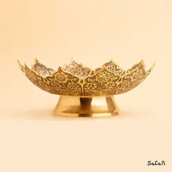 شیرینی خوری برنجی طلایی دورو مدل کوچی