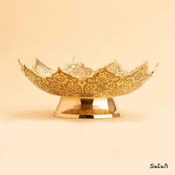 شیرینی خوری برنجی طلایی دورو مدل کوچی