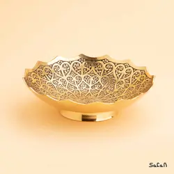 شیرینی خوری برنجی طلایی مدل کانگورا