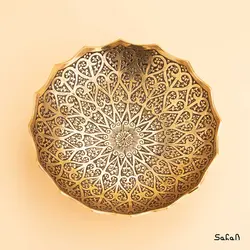 شیرینی خوری برنجی طلایی مدل کانگورا