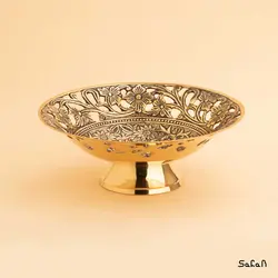 آجیل خوری برنجی طلایی هندی مدل سرو