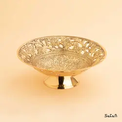 آجیل خوری برنجی طلایی هندی مدل سرو