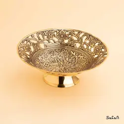 آجیل خوری برنجی طلایی هندی مدل سرو