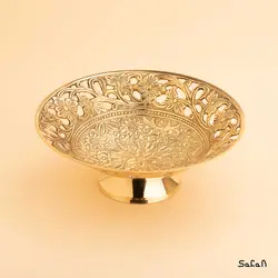 آجیل خوری برنجی طلایی هندی مدل سرو