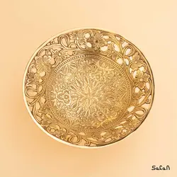 آجیل خوری برنجی طلایی هندی مدل سرو