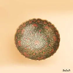 آجیل خوری پایه دار برنجی طلایی دورو مدل هاچ