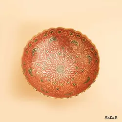 آجیل خوری پایه دار برنجی طلایی دورو مدل هاچ