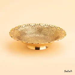 شیرینی خوری برنجی طلایی مدل آلاله