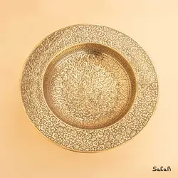 شیرینی خوری برنجی طلایی پایه دار مدل سبو