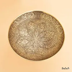 میوه خوری برنجی طلایی هندی پایه دار