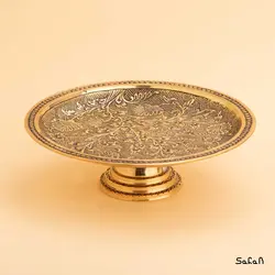 شیرینی خوری برنجی طلایی هندی مدل افرا