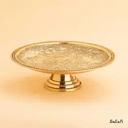 شیرینی خوری برنجی طلایی هندی مدل افرا