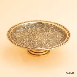 شیرینی خوری برنجی طلایی هندی مدل افرا
