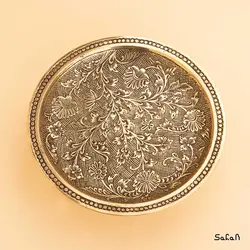 شیرینی خوری برنجی طلایی هندی مدل افرا