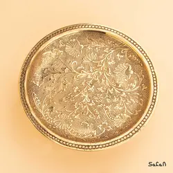 شیرینی خوری برنجی طلایی هندی مدل افرا