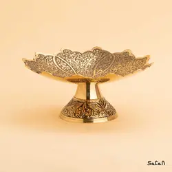 شیرینی خوری برنجی طلایی مدل سولا