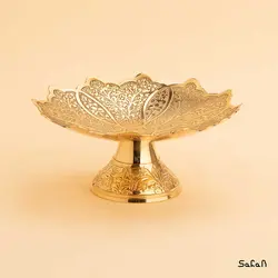 شیرینی خوری برنجی طلایی مدل سولا