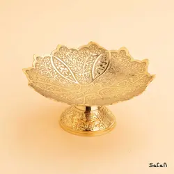 شیرینی خوری برنجی طلایی مدل سولا