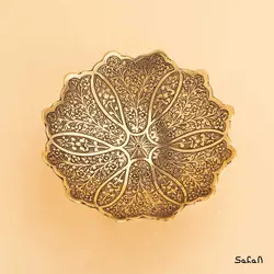 شیرینی خوری برنجی طلایی مدل سولا