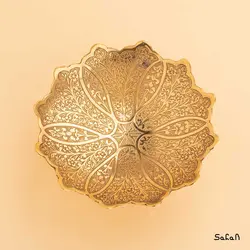 شیرینی خوری برنجی طلایی مدل سولا