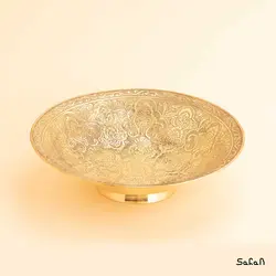 شیرینی خوری برنجی طلایی مدل رزا