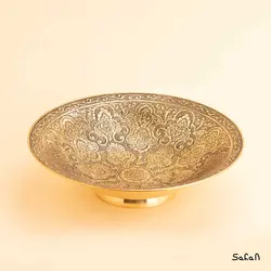 شیرینی خوری برنجی طلایی مدل رزا