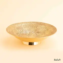 شیرینی خوری برنجی طلایی مدل رزا