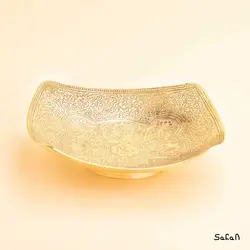 شیرینی خوری برنجی طلایی مدل افرا