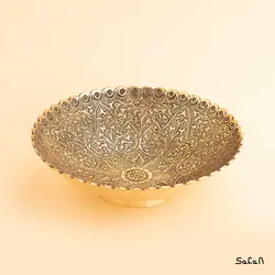 شیرینی خوری برنجی طلایی نیلوفر