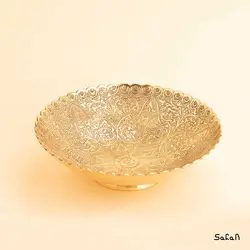 شیرینی خوری برنجی طلایی نیلوفر