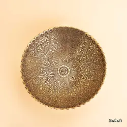 شیرینی خوری برنجی طلایی نیلوفر