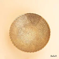 شیرینی خوری برنجی طلایی نیلوفر