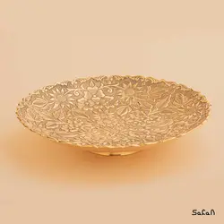 شیرینی خوری برنجی طلایی مدل پونه
