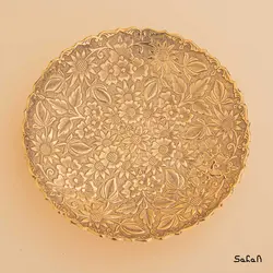 شیرینی خوری برنجی طلایی مدل پونه
