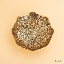 شیرینی خوری برنجی طلایی مدل آگرا