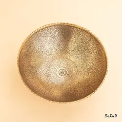 آجیل خوری برنجی طلایی دورو مدل نرگس