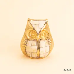 مجسمه برنجی و صدفی مدل جغد