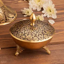 ست پذیرایی برنجی طلایی کد 307