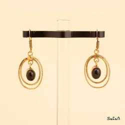 گوشواره سنگی مشکی دستساز